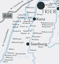 Die Südliche Weinmosel von der Grenze bis kurz vor Trier. | Die Saar von Serrig bis Konz. 