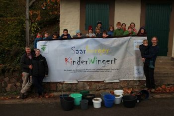 Kinderwingert Saarburg: Erfolgreiche Lese Eine Grafik von Kultur- & Weinbotschafter